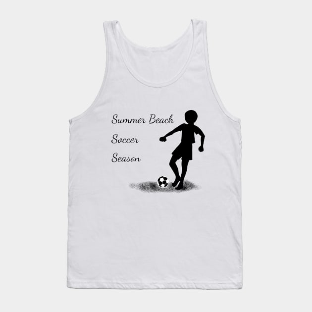 Summer beach soccer season inverted colours Tank Top by Zimart